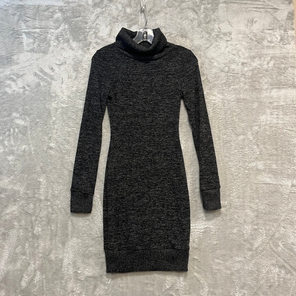 Windsor‎ Sweater Dress Womens Small Charcoal Gray Marled Turtleneck Long Sleeve